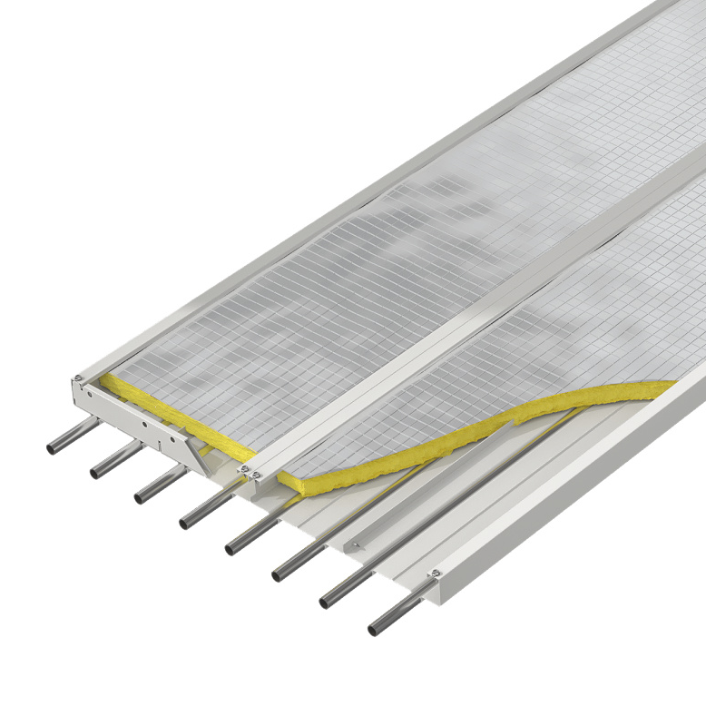 Zehnder-RHC-ZFP-600-8-smooth-aluminium-laminated mineral wool.tif Cut-Out Zehnder ZFP Heating and cooling ceilings