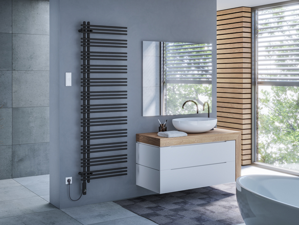 zehnder Yucca Asym, traffic Black, IHC, Bathroom