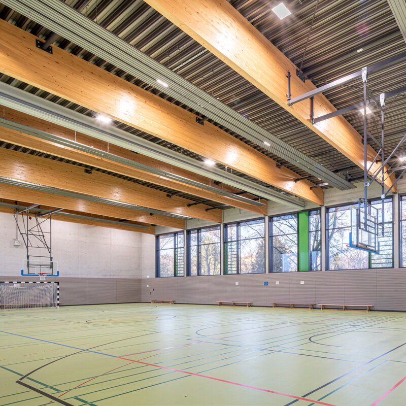 Zehnder ZFP, RHC, CP, Ceiling Panel, Zehnder, Reference, sports hall, foyer, Riedhalle, Steinheim an der Murr