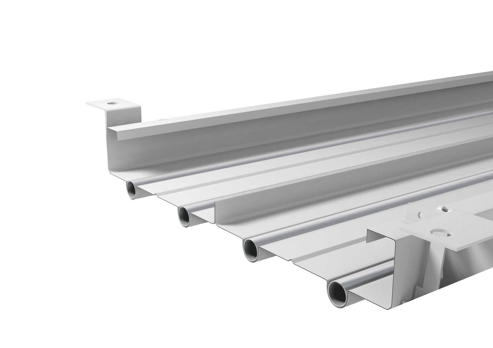 Rendering Zehnder ZIP Heating and cooling ceiling system Side view