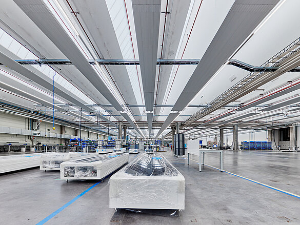 Zehnder ZFP, RHC, CP, Ceiling Panel, Zehnder, Reference, warehouse, production, hall, Rena, Mönchweiler