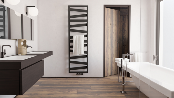 Rendering Zehnder Ribbon Decorative radiator Front view