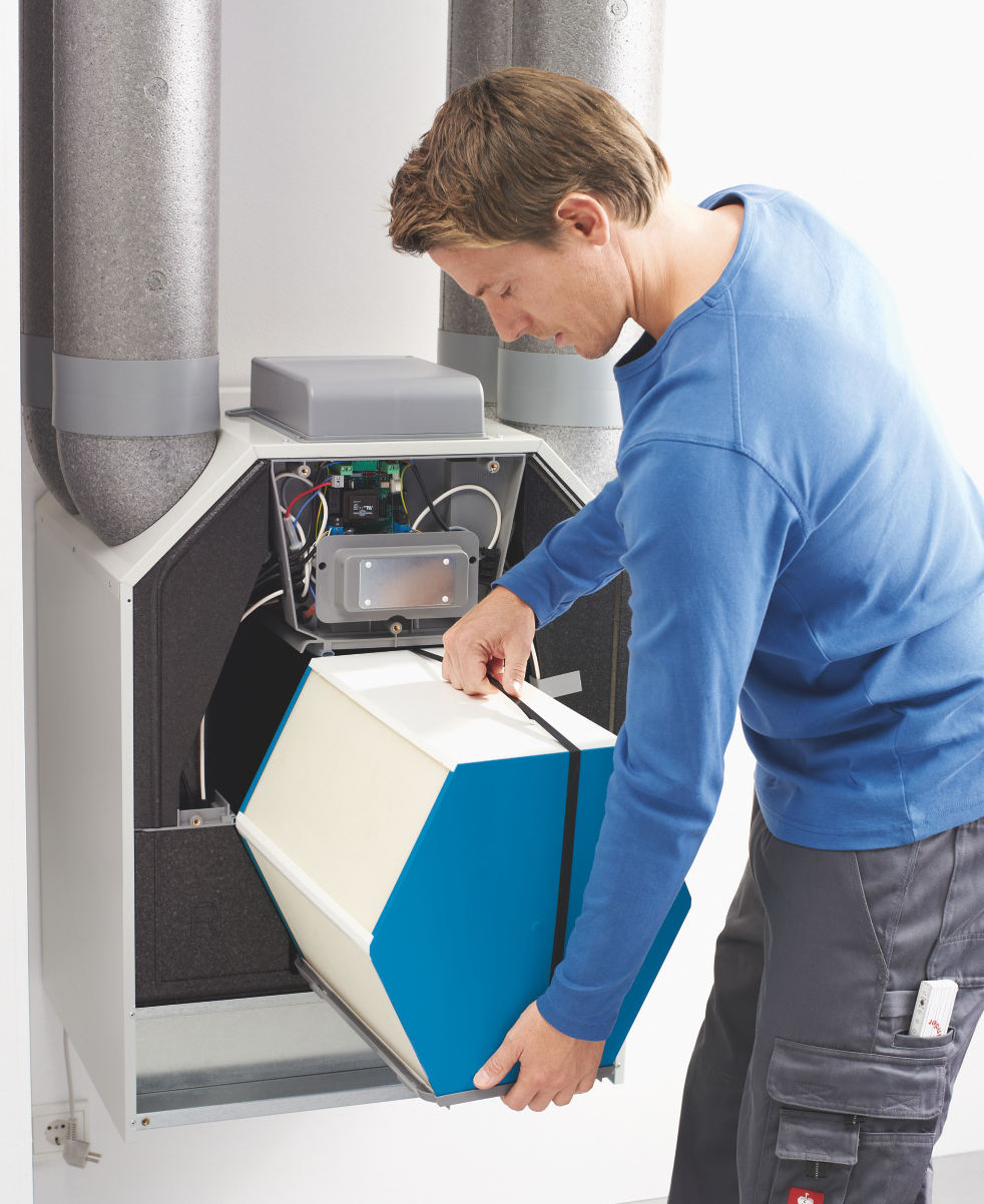 Photograph Zehnder ComfoAir 350 Comfortable indoor ventilation Front view