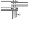 Cut-Out Zehnder Yucca Asym Decorative radiator Front view