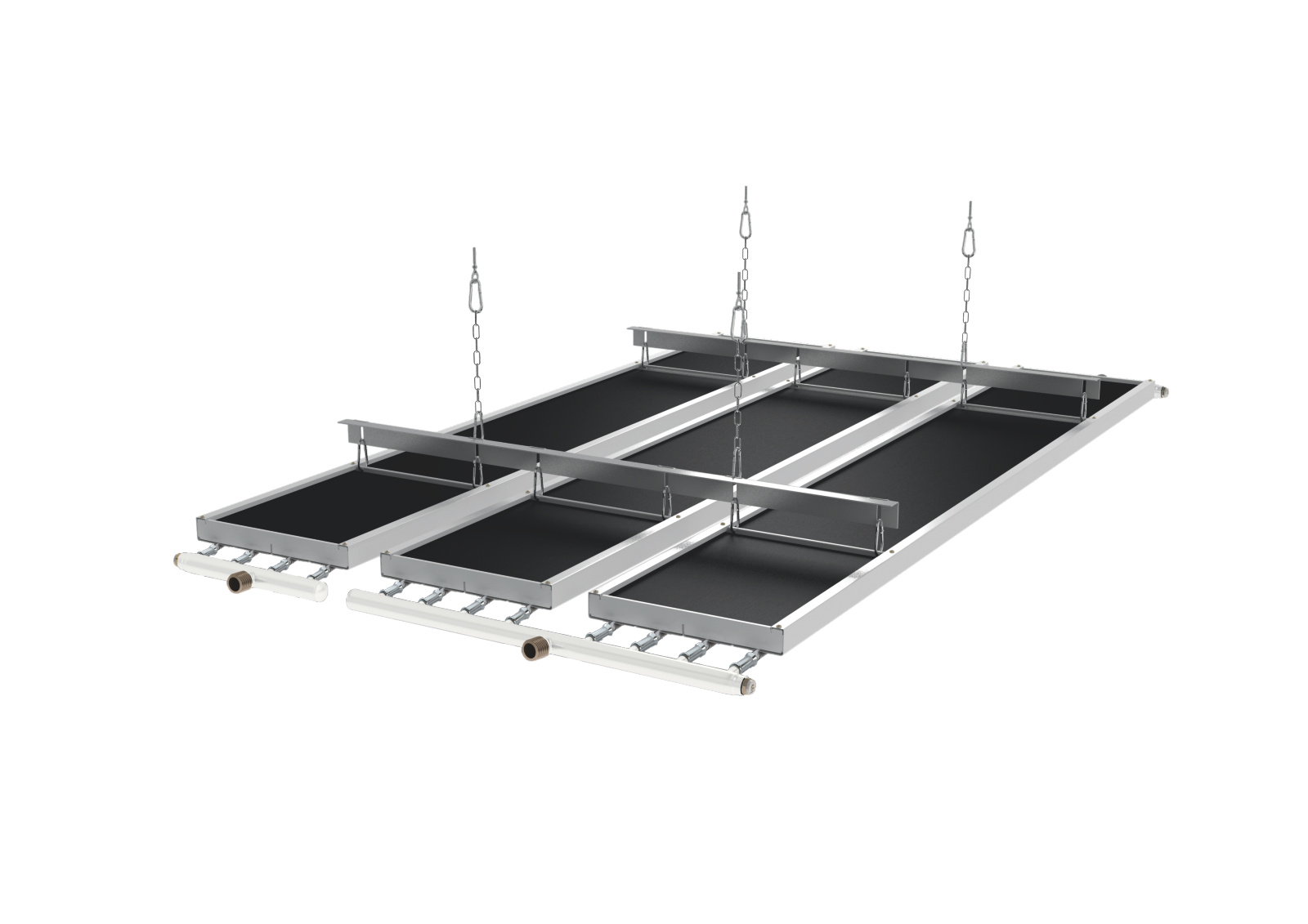 Rendering Zehnder ZIP Heating and cooling ceiling system Top view