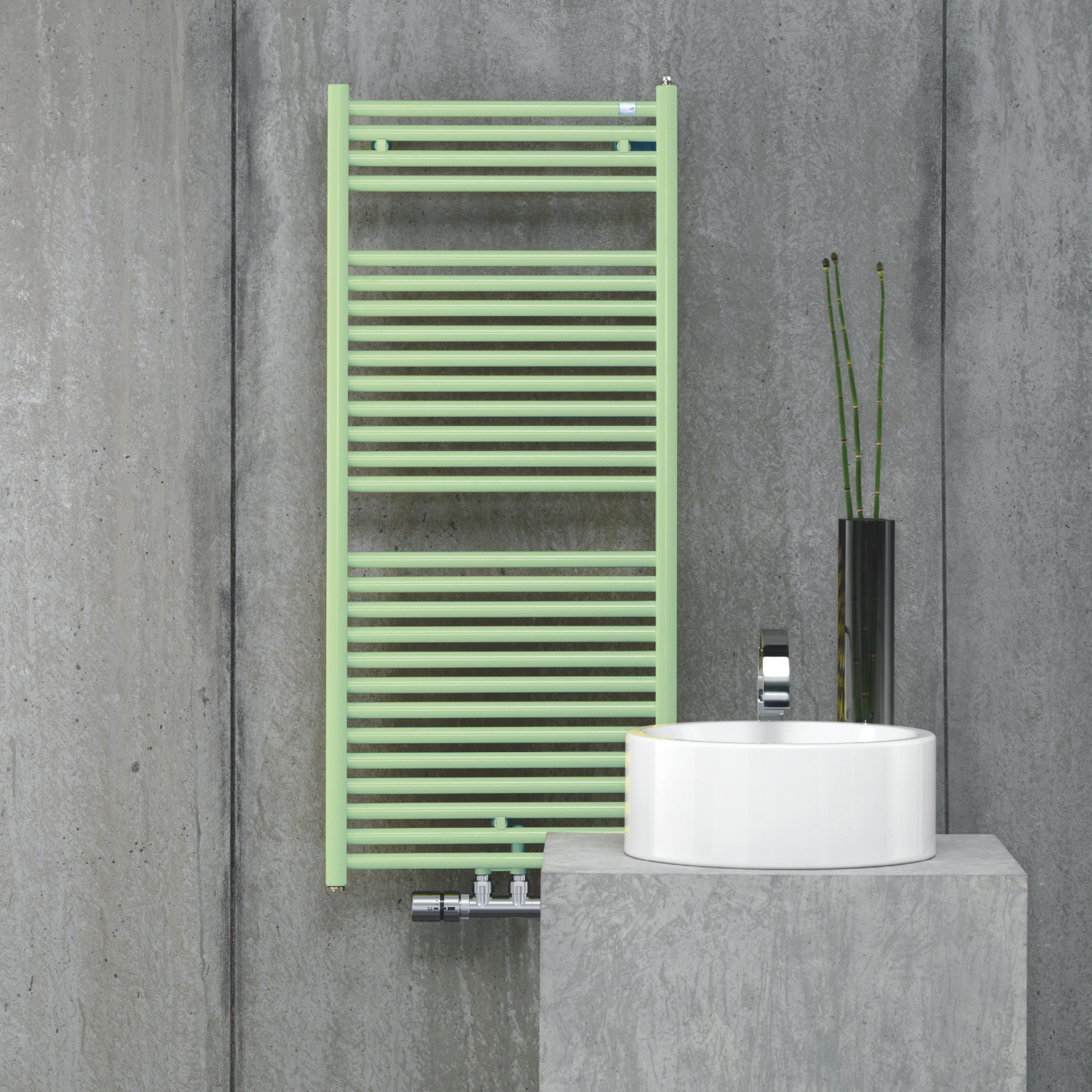 Rendering Zehnder Troja Decorative radiator Front view