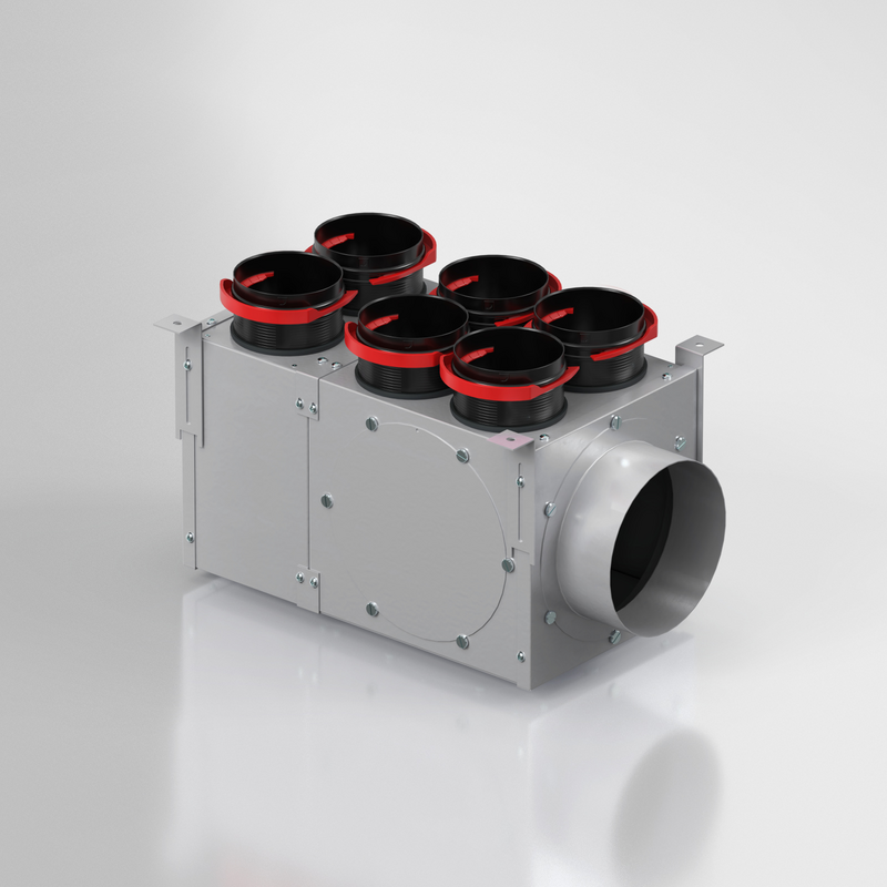 Cut-Out Zehnder ComfoCube modular Comfortable indoor ventilation Angled view