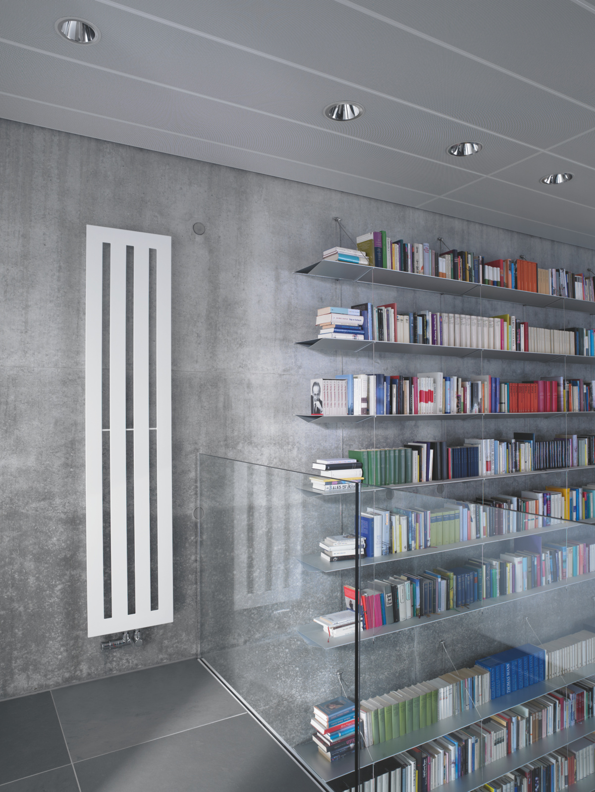 Zehnder_RAD_Metropolitan-HY_books Rendering Zehnder Metropolitan Decorative radiator Front view