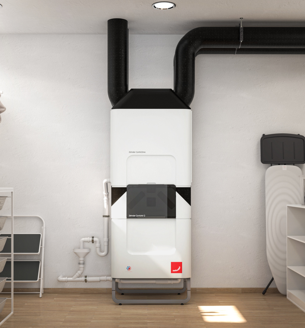 Rendering ComfoClime Comfortable indoor ventilation Front view