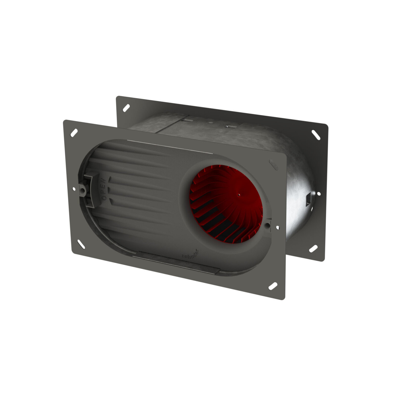 Cut-Out Zehnder ComfoDuct Activo S 60 Comfortable indoor ventilation Angled view