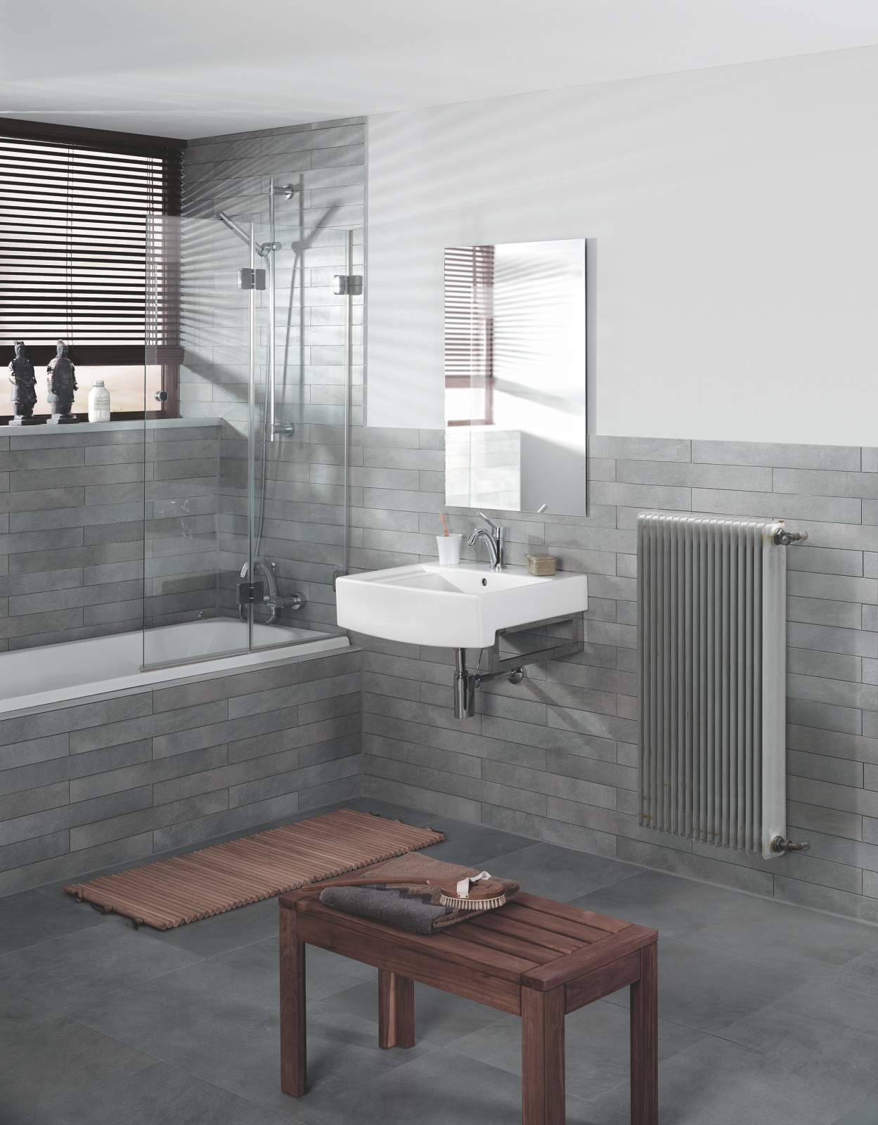 Zehnder_RAD_DIN_radiator_old_ Retrofit_ww_bathroom_001 Rendering Zehnder Charleston Retrofit Decorative radiator Side view