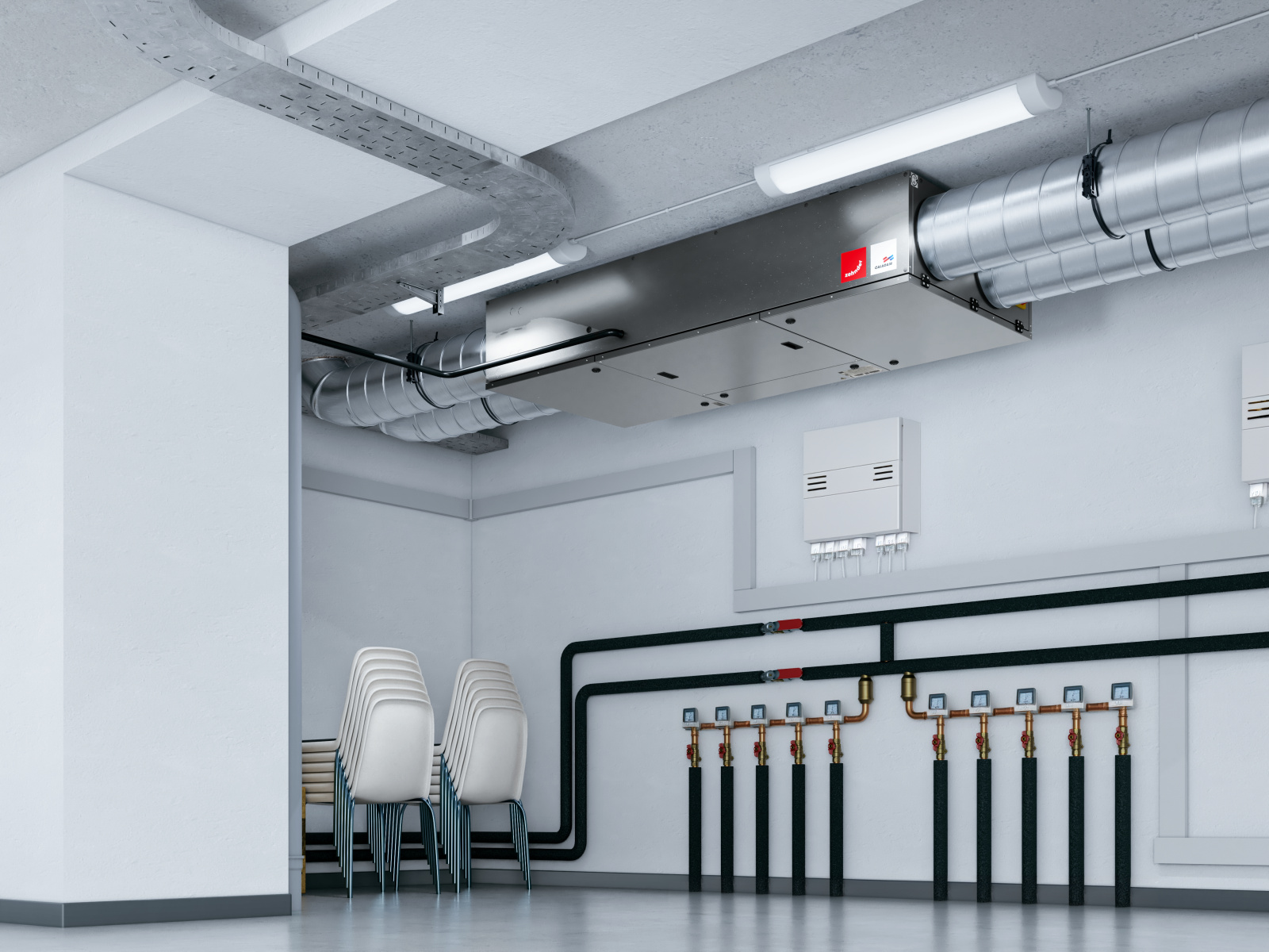 Rendering Zehnder Flatpower Comfortable indoor ventilation 