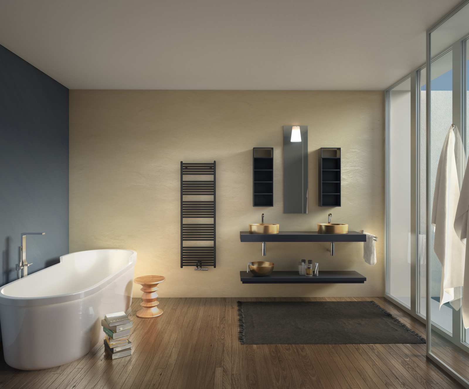 Rendering Zehnder Zeno Decorative radiator Front view