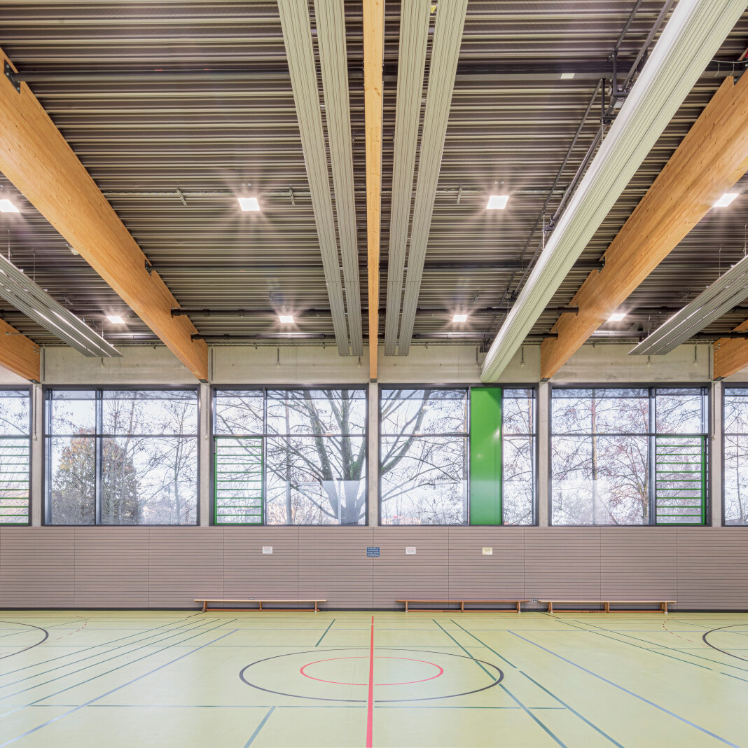 Zehnder ZFP, RHC, CP, Ceiling Panel, Zehnder, Reference, sports hall, foyer, Riedhalle, Steinheim an der Murr