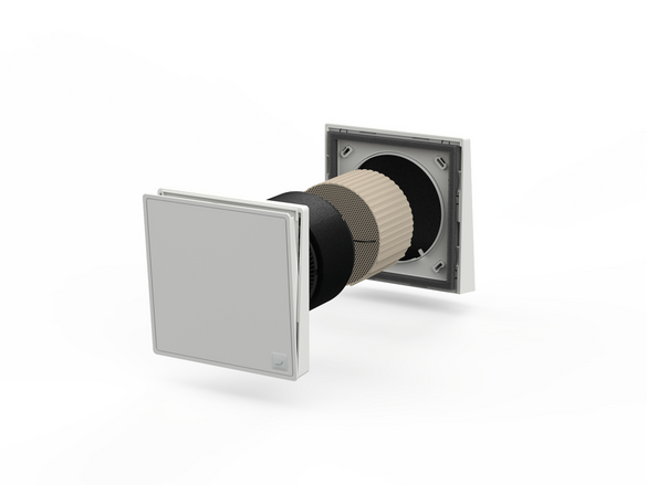 Illustration Zehnder ComfoSpot 55 Twin Comfortable indoor ventilation Front view