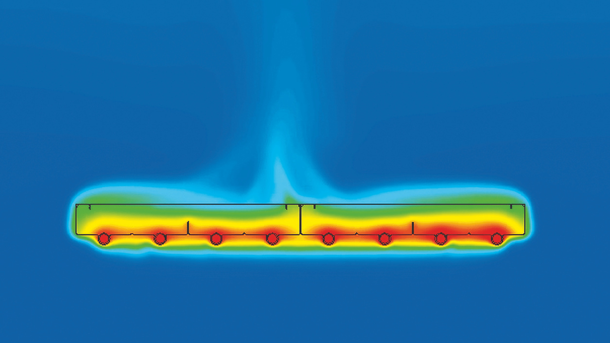 Illustration Zehnder ZFP Heating and cooling ceilings Side view
