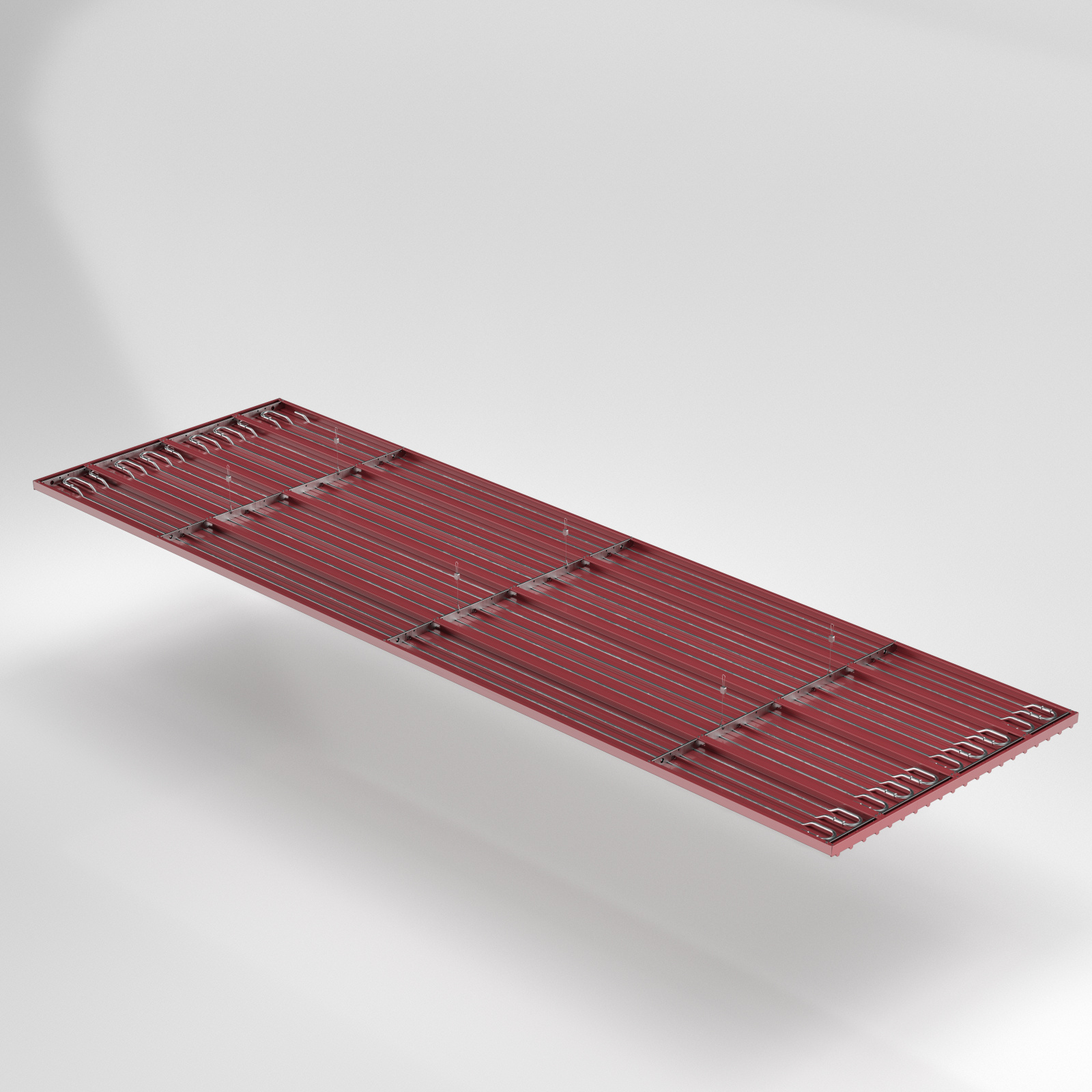 Cut-Out Zehnder ZFP Urban Heating and cooling ceiling system Angled view