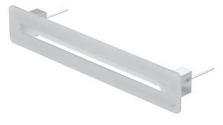 Zehnder_CSY_ComfoGrid CSB/P Linea_DGR-CSB/P-L400-W75-Linea-White Rendering Zehnder ComfoGrid CSB/P Linea Comfortable indoor ventilation Angled view