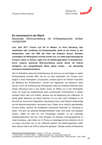 ComfoSpot-50, Gronau, Enthalpietauscher, Kreis Heinsberg, Presse-Info