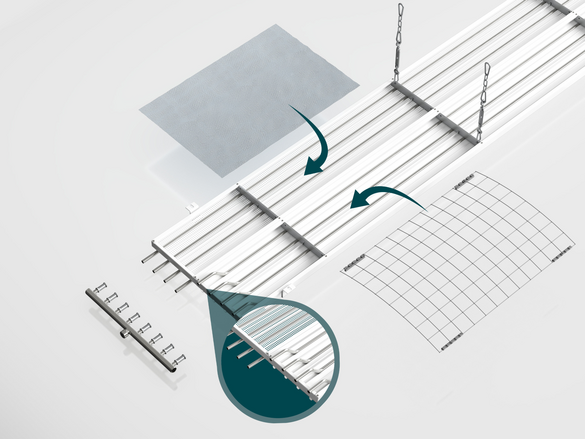 Cut-Out Zehnder ZFP Heating and cooling ceiling system 