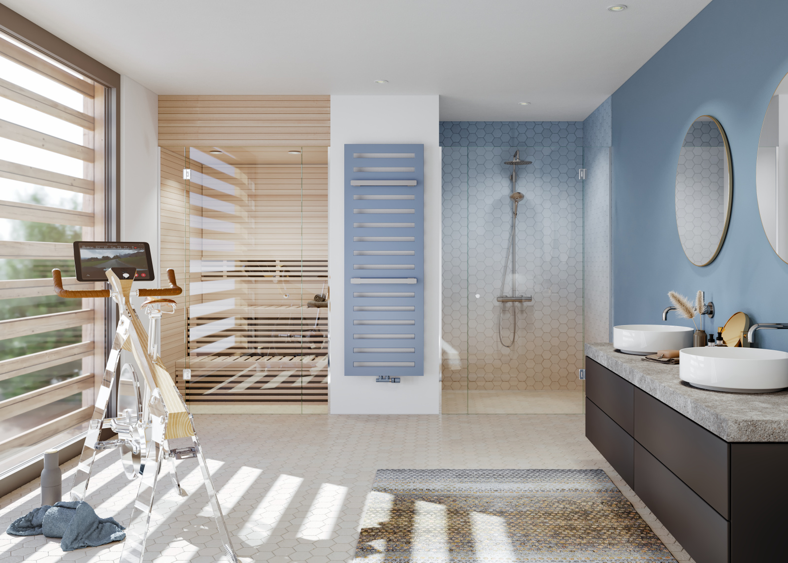 Rendering Zehnder Metropolitan Bar Decorative radiator 