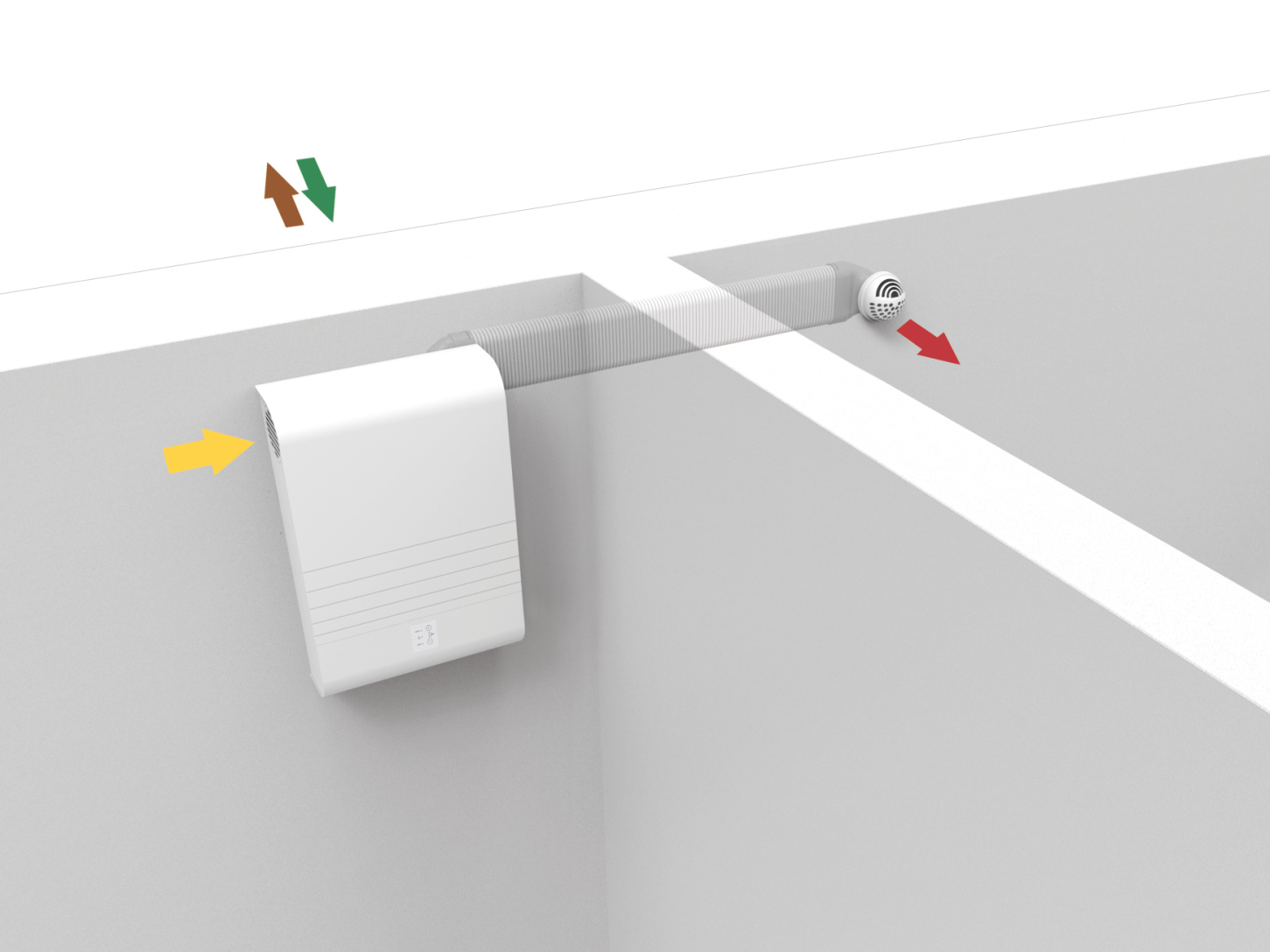 ComfoAir 70, supply air, exhaust air, original, 28350, control panel white