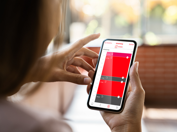 mock up, phone, in hand, connect App, people, woman,