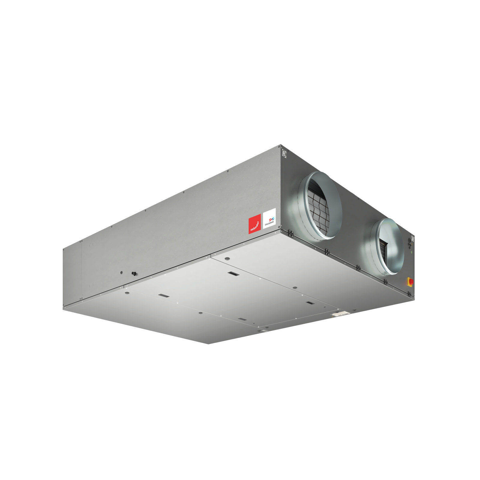 Cut-Out Zehnder Flatpower Comfortable indoor ventilation Angled view