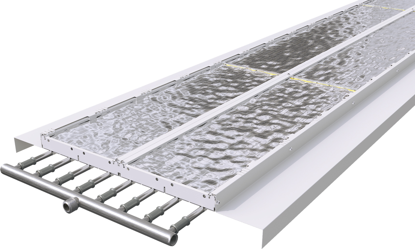 Rendering Zehnder ZFP Heating and cooling ceilings 