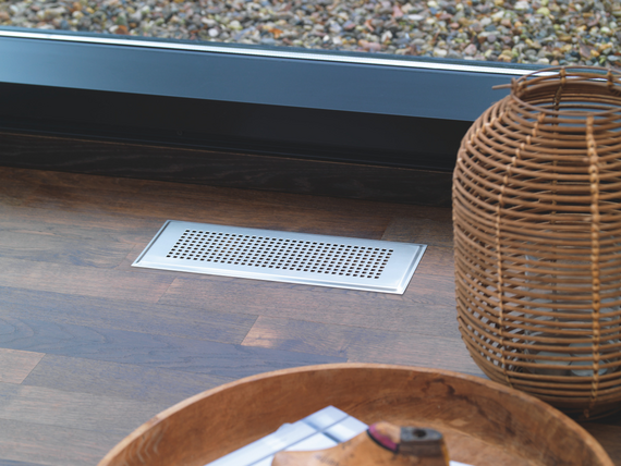 Zehnder_CSY_Design_grilles_Roma_Milieu_living_room Rendering Comfortable indoor ventilation Top view