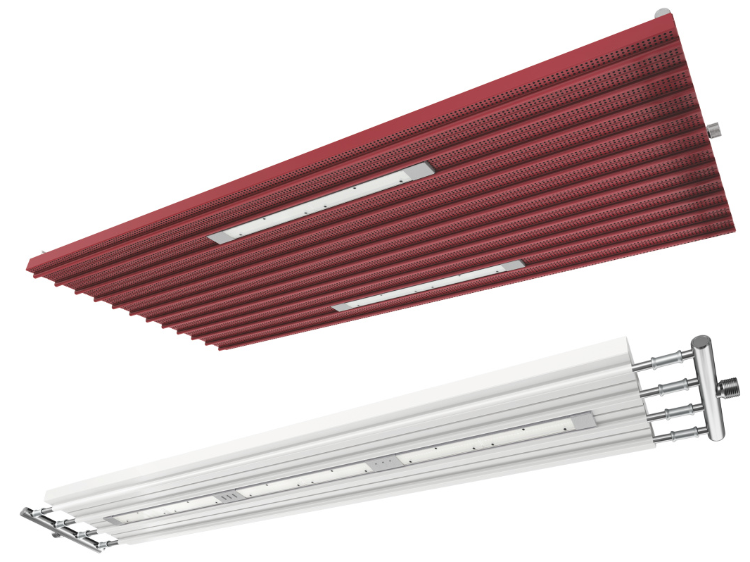 Rendering Zehnder ZIP Heating and cooling ceilings Angled view