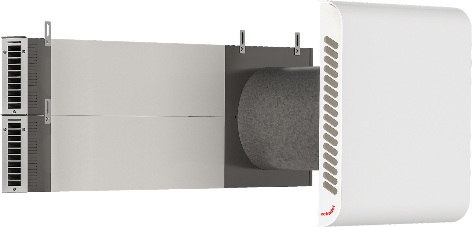 Cut-Out Zehnder ComfoSpot 50 Comfortable indoor ventilation Side view