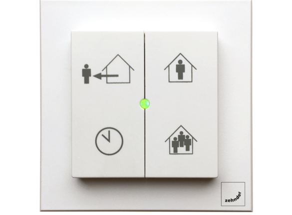 Cut-Out Zehnder EvoSwitch Comfortable indoor ventilation Front view