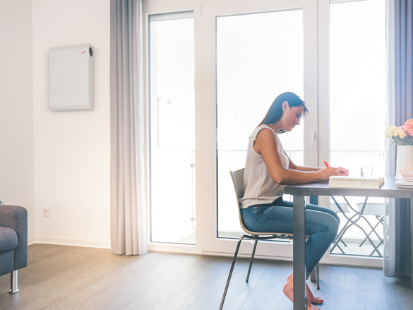 Rendering Zehnder ComfoAir 70 Comfortable indoor ventilation Side view