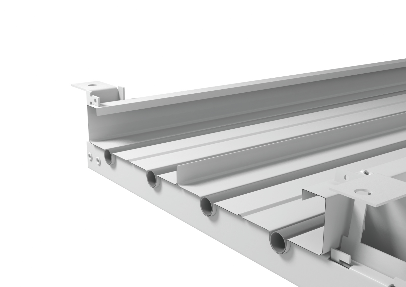 Rendering Zehnder ZIP Heating and cooling ceilings Rear view