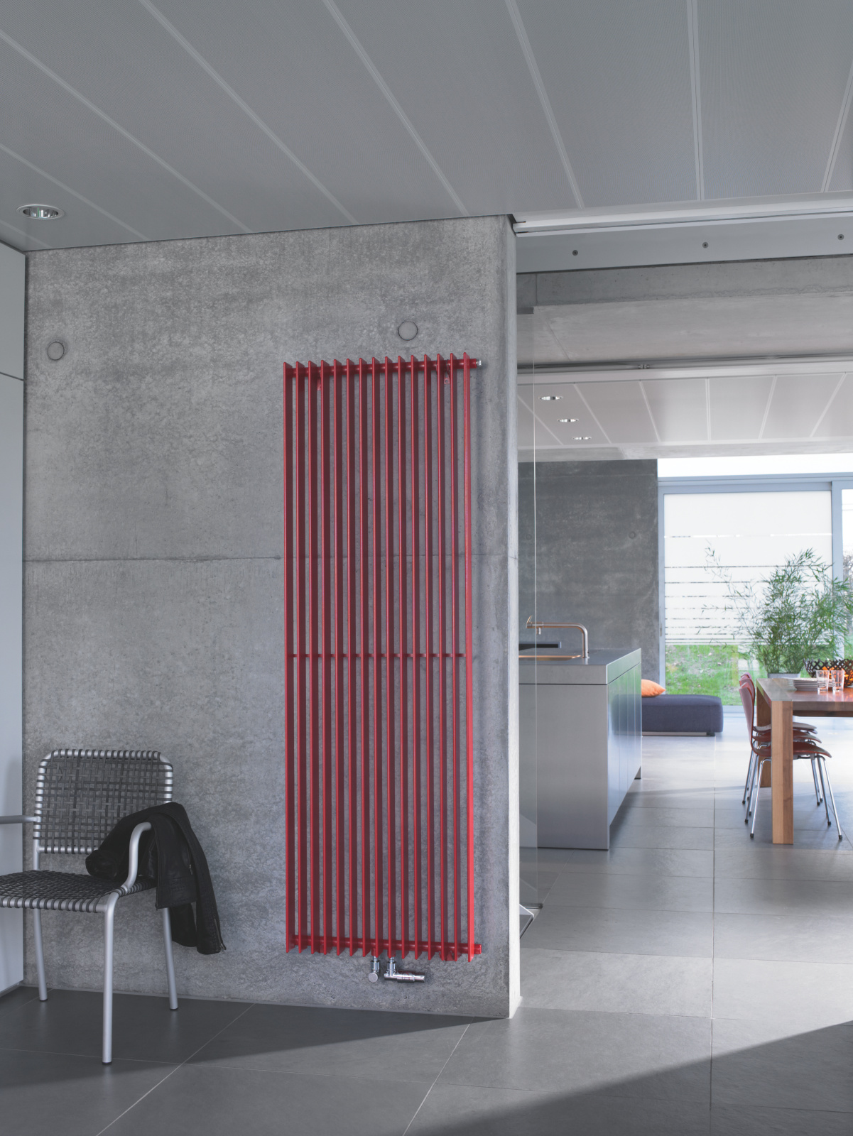 Zehnder_RAD_Excelsior-HY_dining room Rendering Zehnder Excelsior Decorative radiator Side view
