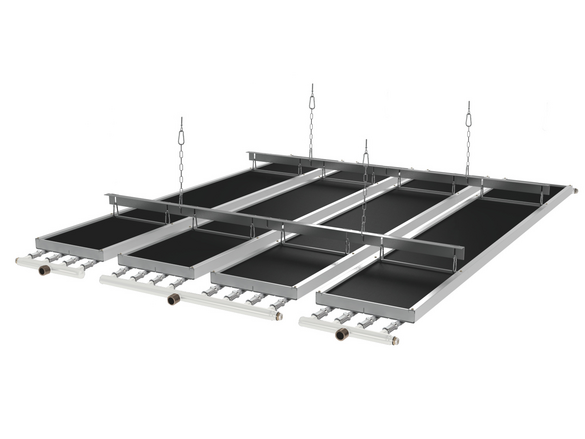 Rendering Zehnder ZIP Heating and cooling ceiling system Rear view