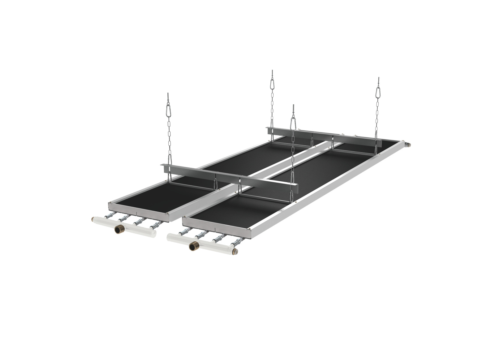 Rendering Zehnder ZIP Heating and cooling ceiling system Top view