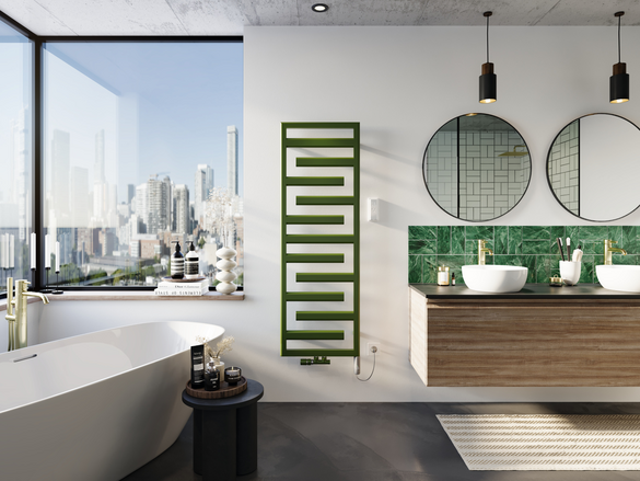 Rendering Zehnder Tetris Decorative radiator Front view