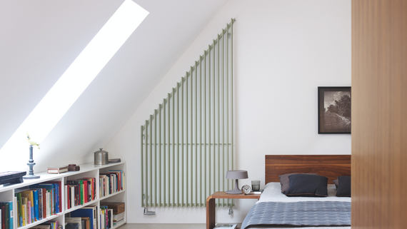 Zehnder_RAD_Excelsior-HY_green_sleeping room Rendering Zehnder Excelsior Decorative radiator Front view