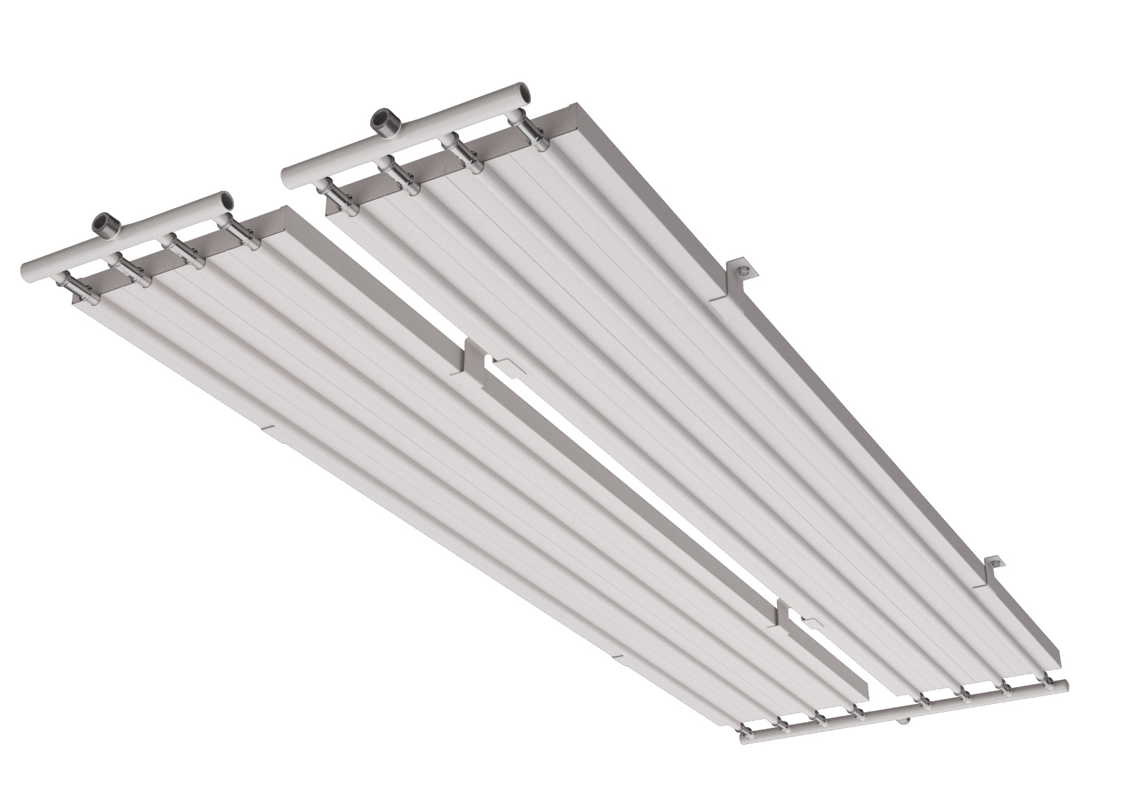 suspension technology, header, 2, two, Panels, Z profiles, Z Profile, white, painted, Press connection, welded connection