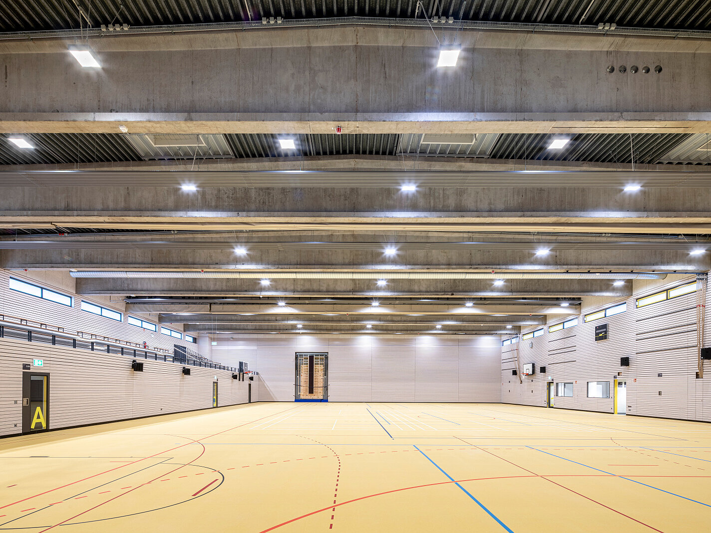 Zehnder ZFP, RHC, CP, Ceiling Panel, Zehnder, Reference, sports hall, foyer, Riedhalle, Steinheim an der Murr