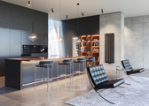 Rendering Zehnder Metropolitan Spa Decorative radiator Angled view