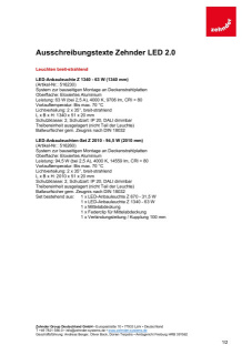Ausschreibungstexte Zehnder LED 2.0